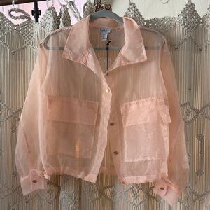 Nicole Miller New York Sheer Light Pink Jacket